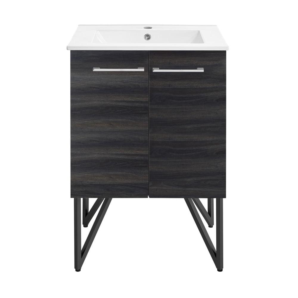 Annecy 24" Black Walnut Freestanding Bathroom Vanity