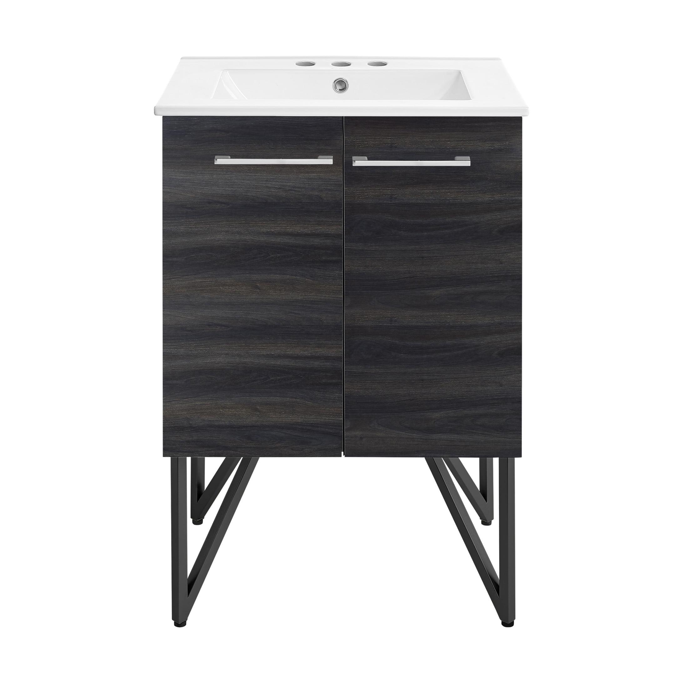 Annecy 24 In. Bathroom Vanity With Ceramic Sink Top