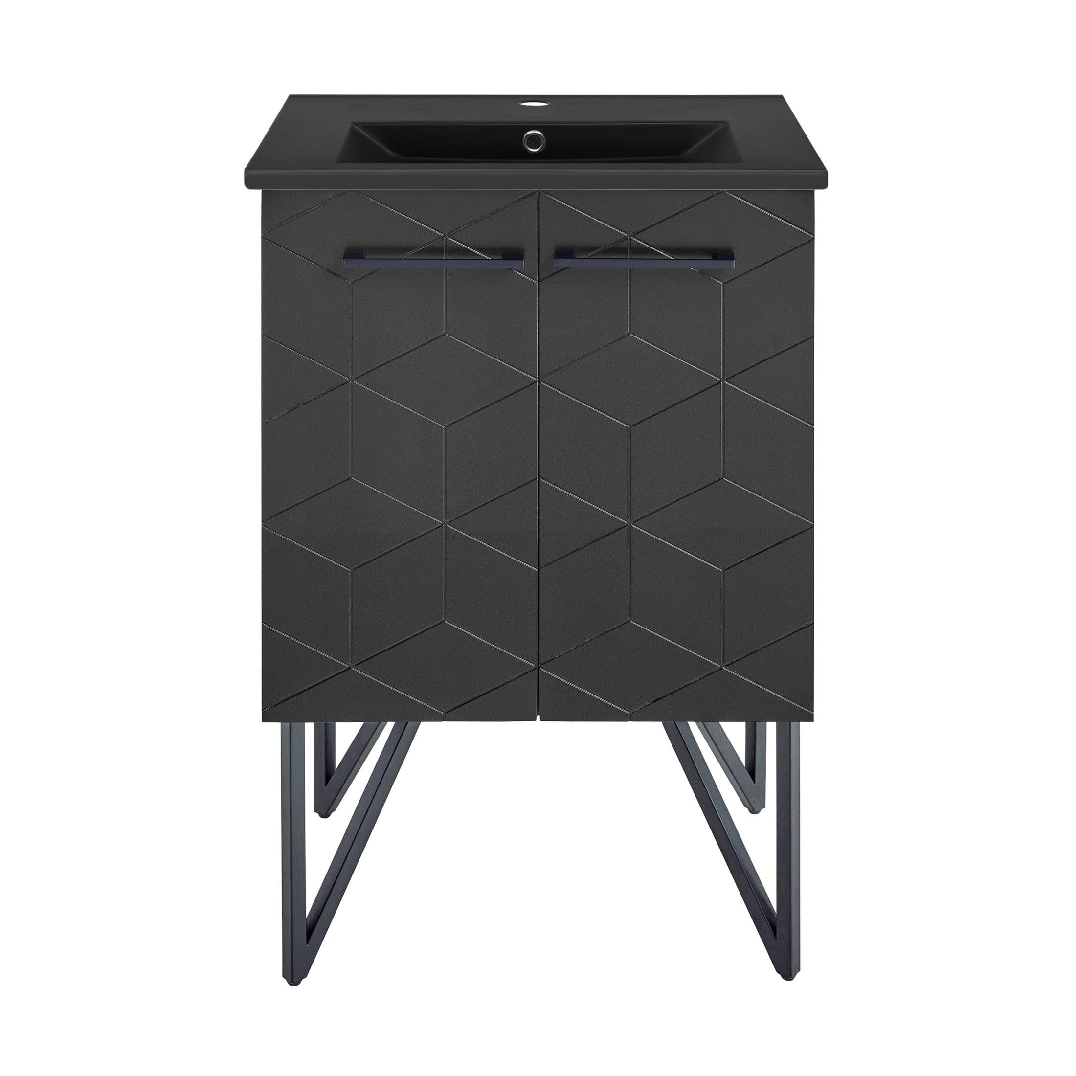 Annecy 24 In. Bathroom Vanity With Ceramic Sink Top