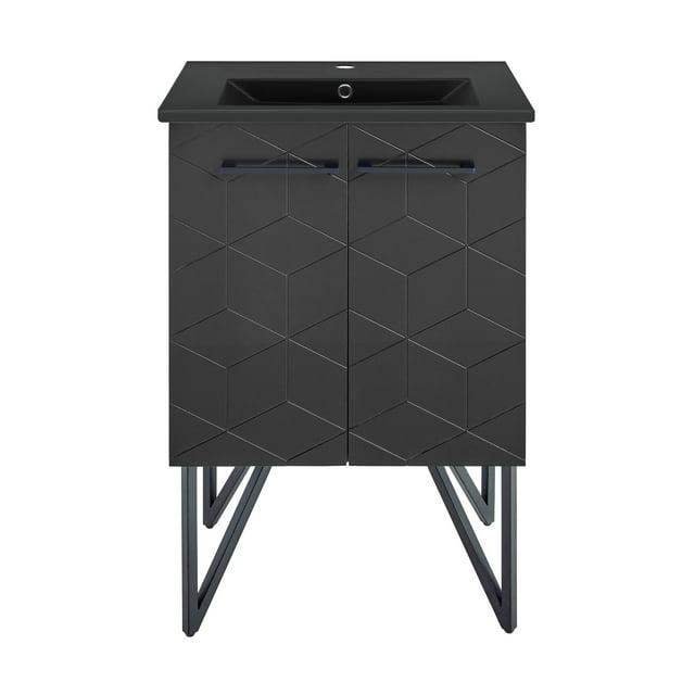 Annecy 24 In. Bathroom Vanity With Ceramic Sink Top