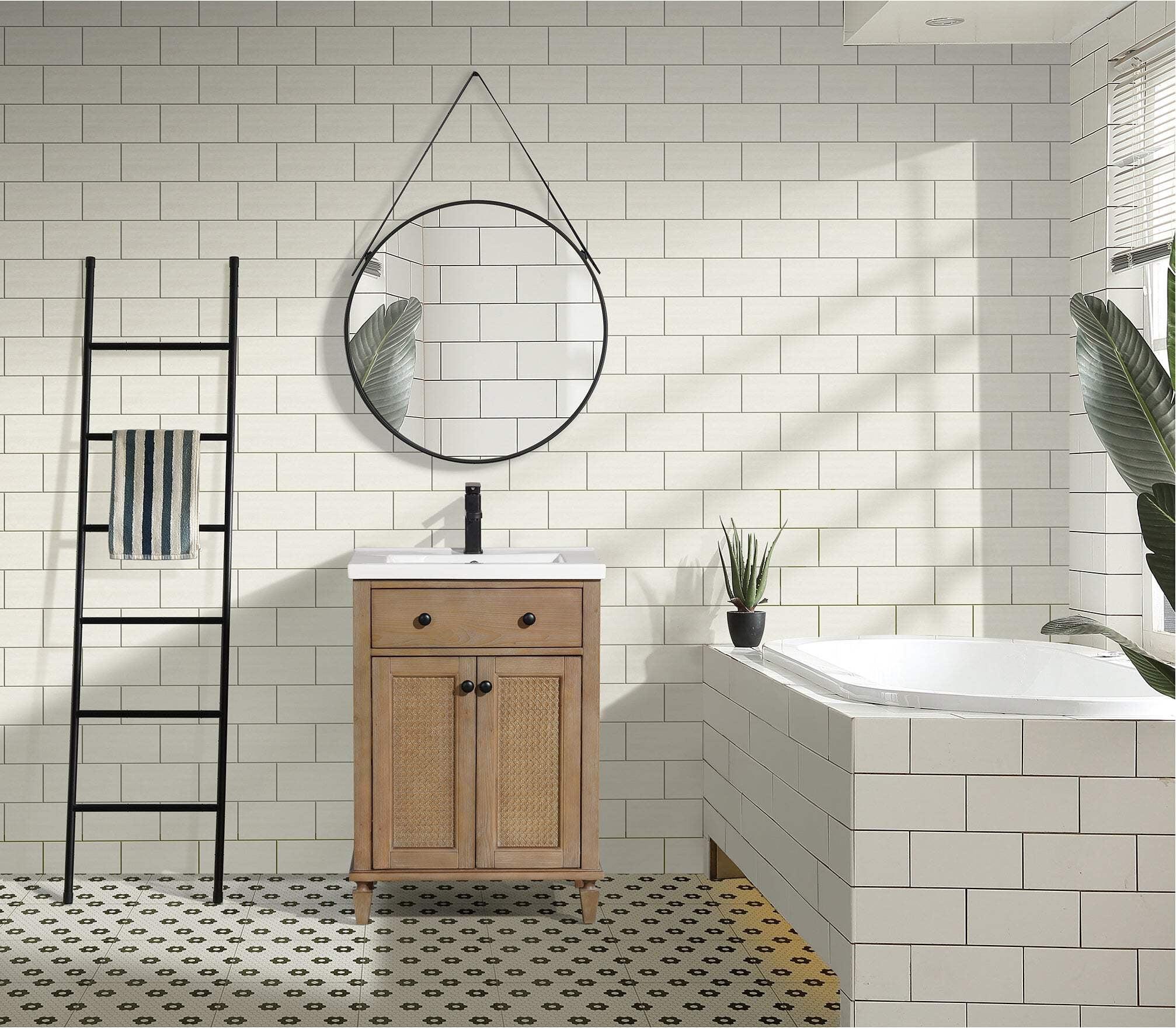 Birch Lane™ Berkely 24'' Single Bathroom Vanity with Porcelain Top