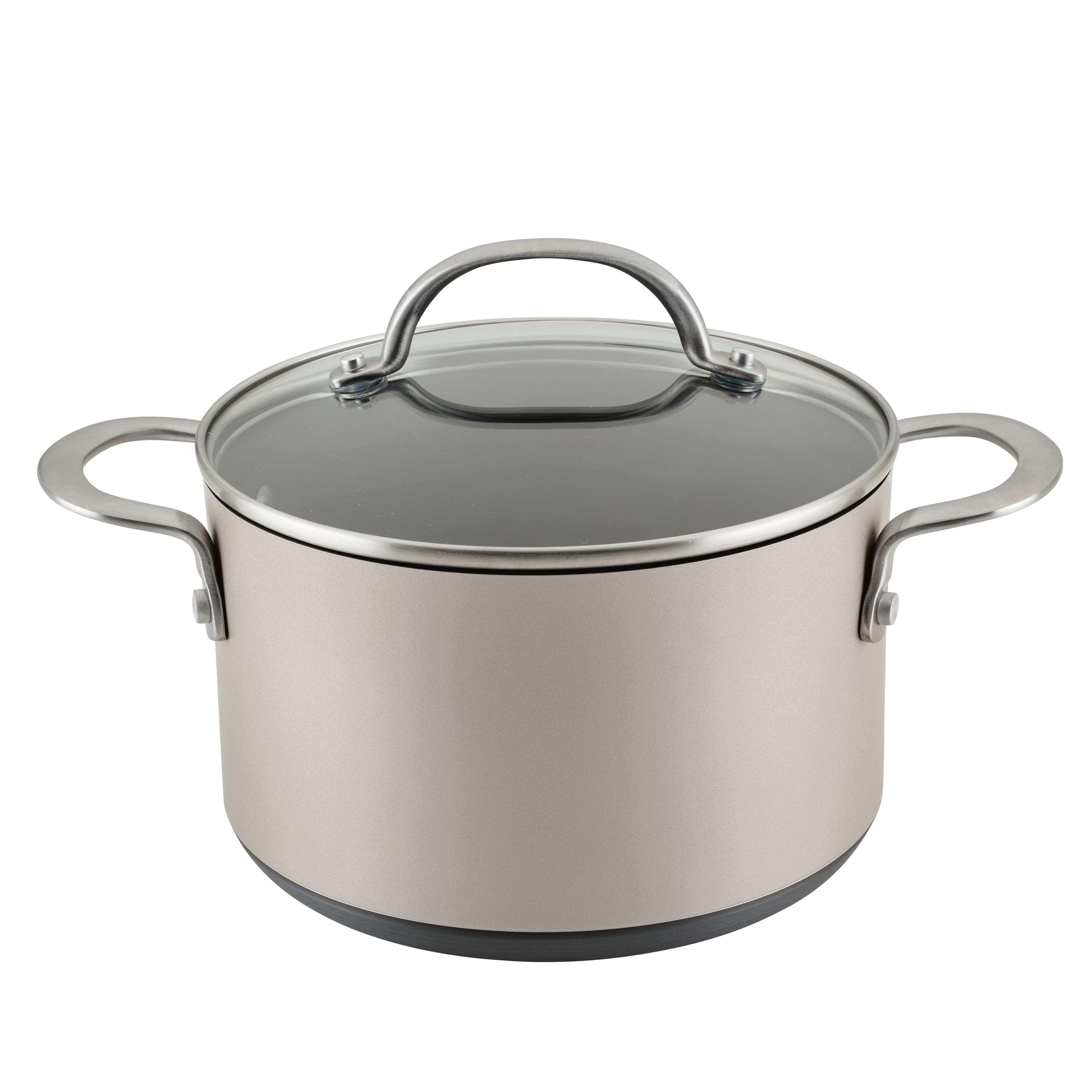 Anolon Achieve Hard Anodized Nonstick Saucepot with Lid, 4 Quarts