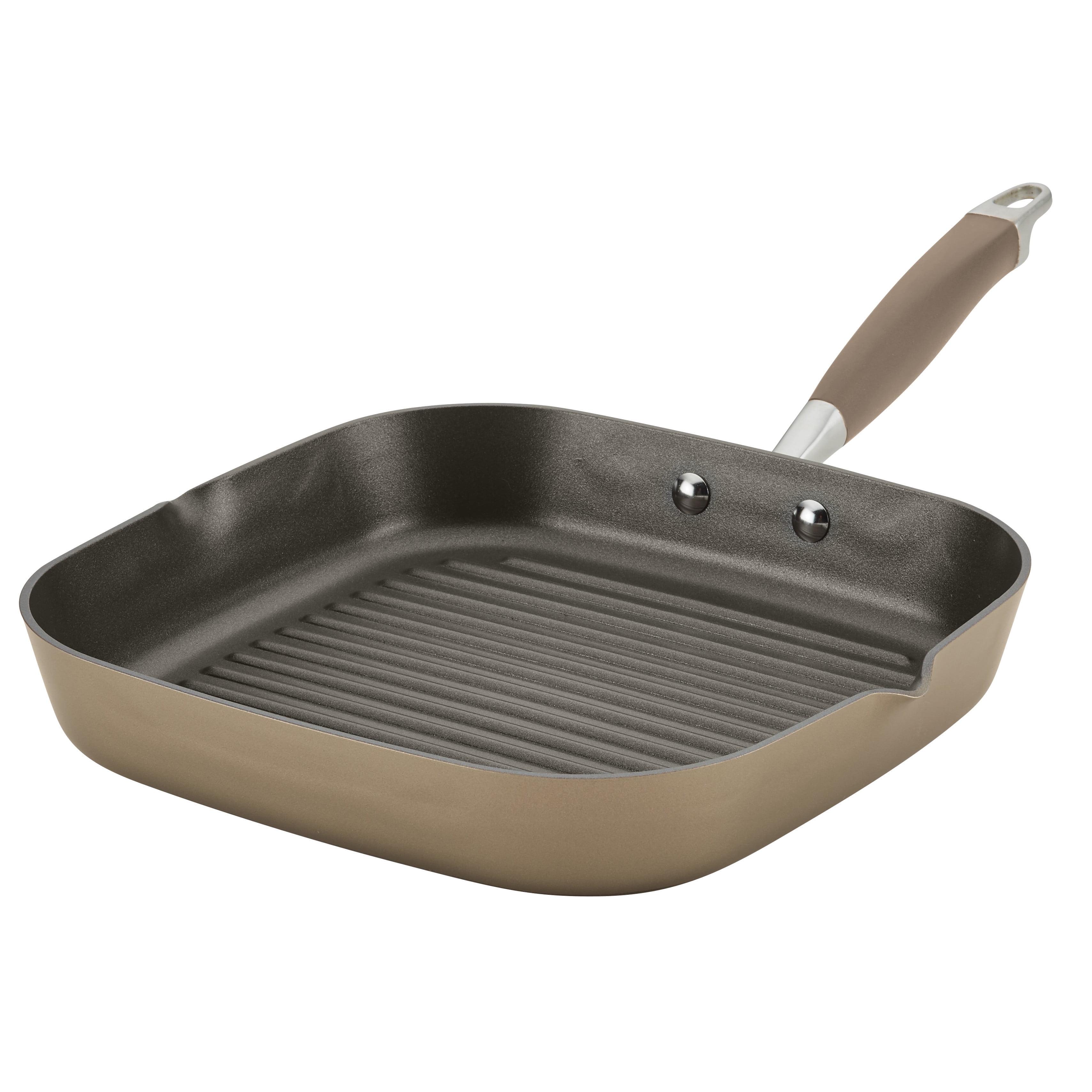Anolon Anolon Advanced Home Hard Anodized Nonstick Deep Square Grill / Griddle Pan With Pour Spouts,11 Inch