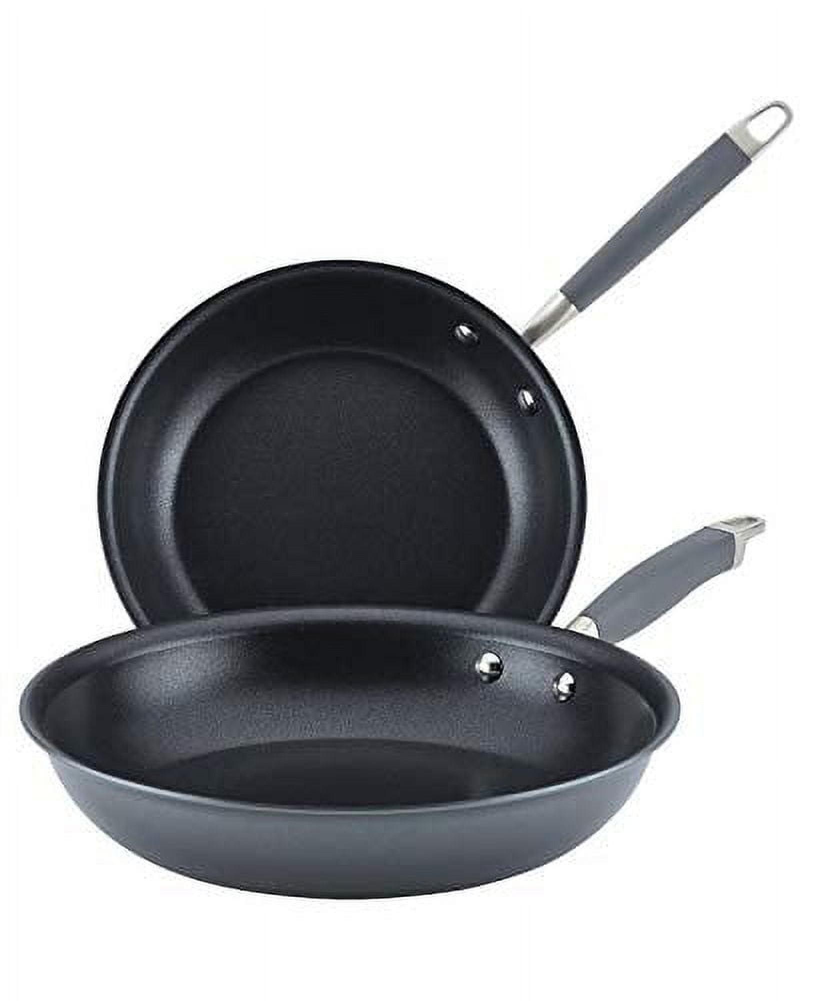 Anolon Advanced Home 10.25" & 12.75" Twin Pack Open Fry Pans Moonstone: Nonstick, Hard Anodized, Oven-Safe, Hand Wash