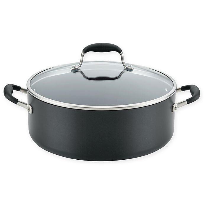 Anolon Advanced Home Hard-Anodized Nonstick Wide Stockpot With Lid, 7.5 Quart