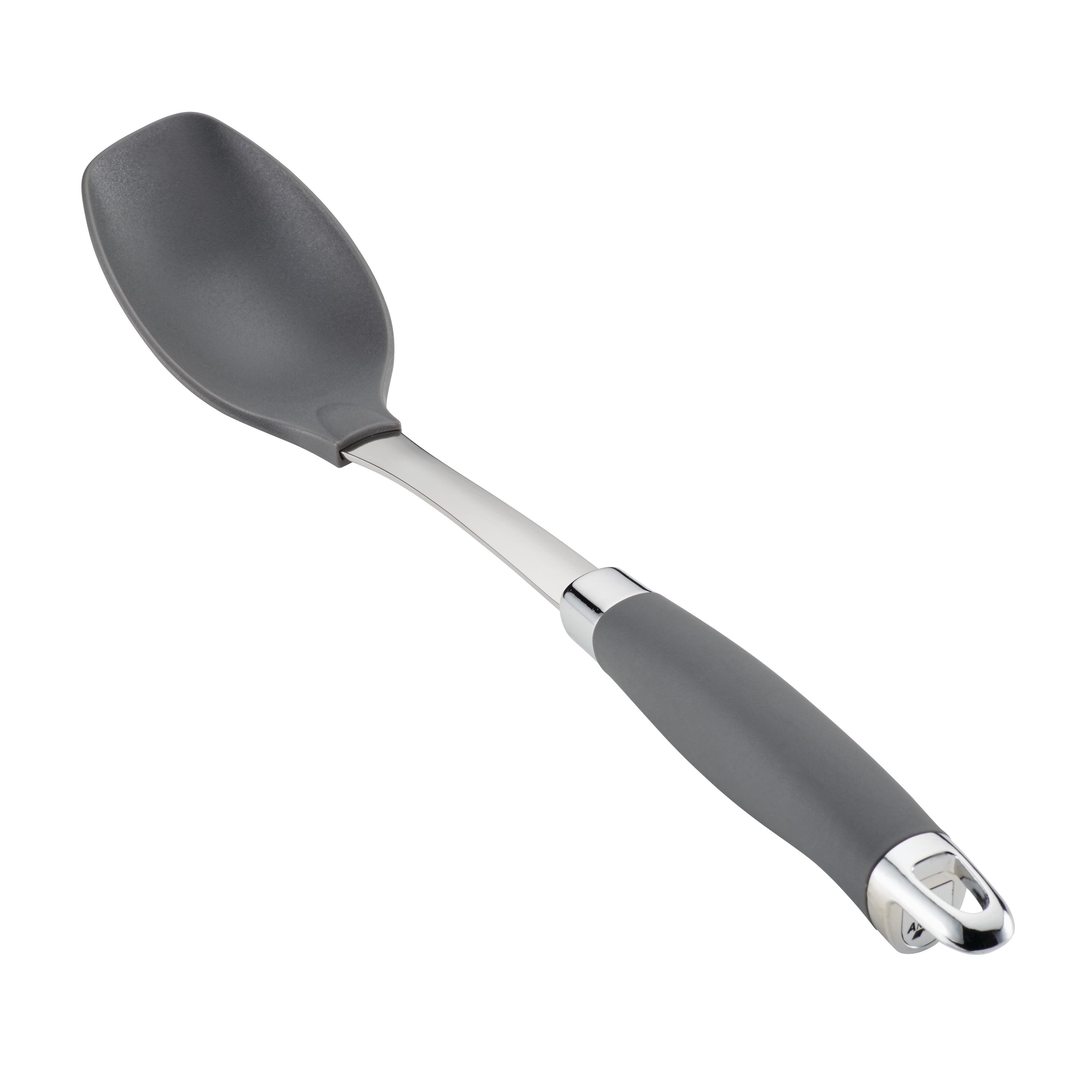 Gray Nylon Nonstick Cooking Spoon with SureGrip Handle