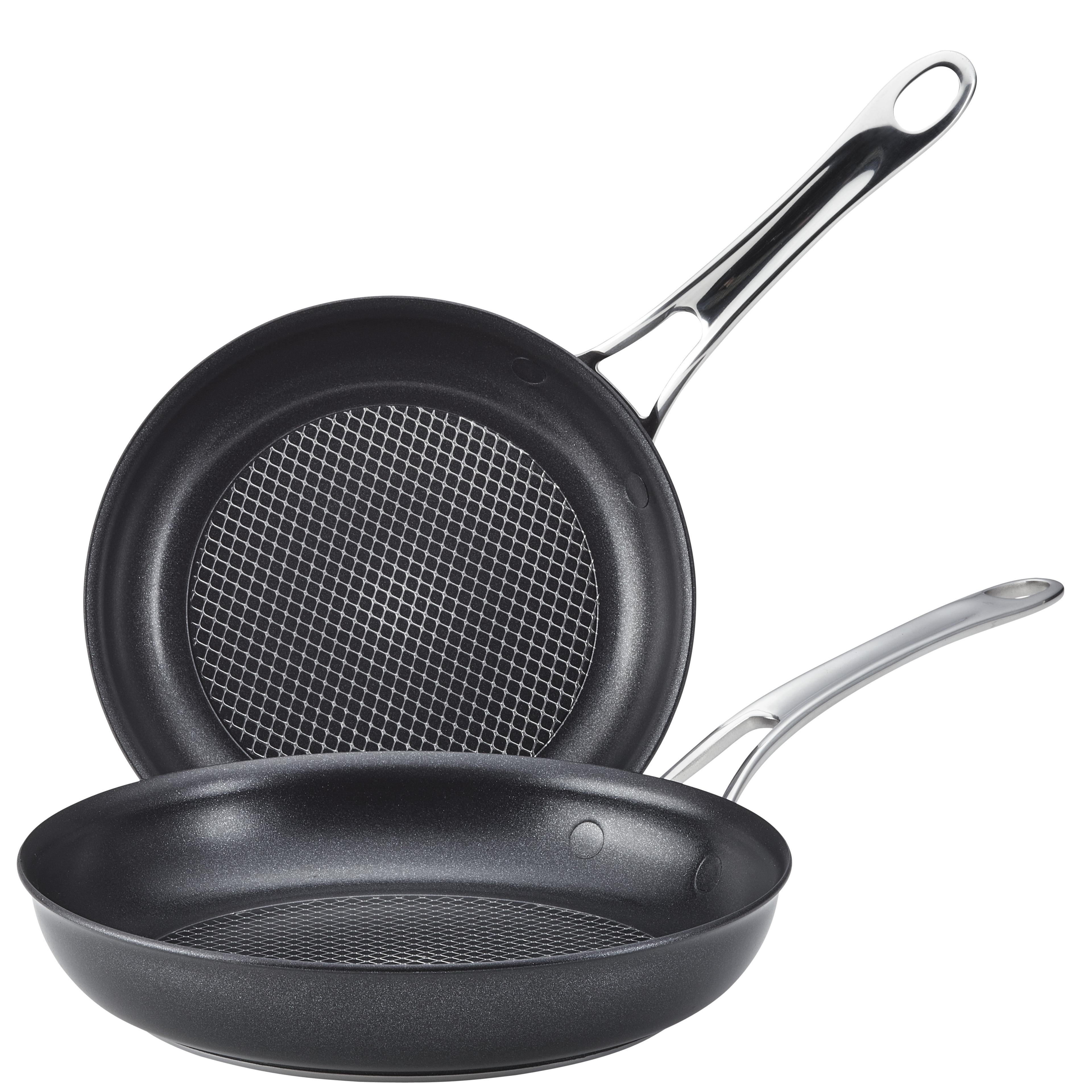 Anolon X 8.5" and 10" Hybrid Nonstick Induction Frying Pan Se Charcoal Gray