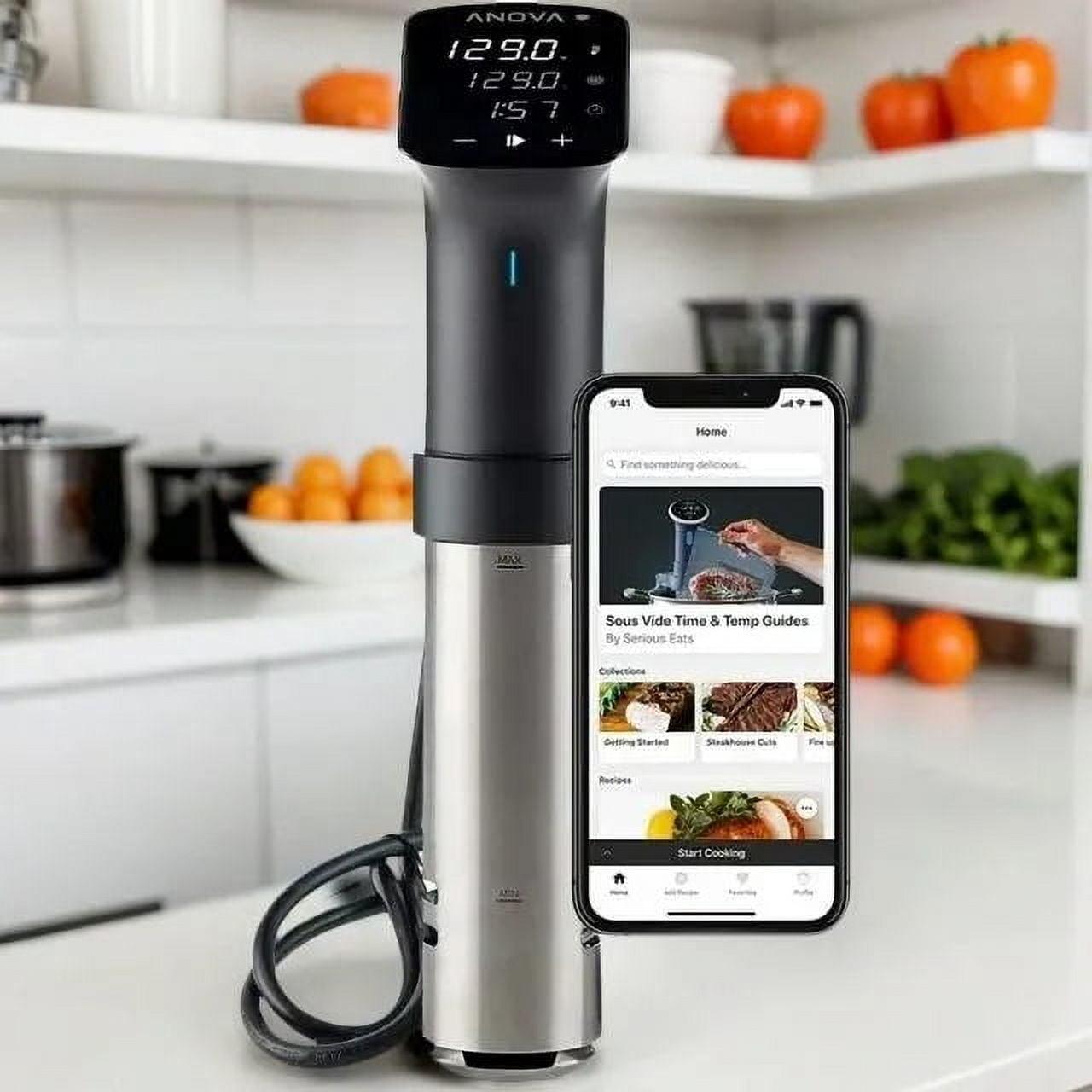 Anova 1200 Watts Black and Silver Sous Vide Precision Cooker