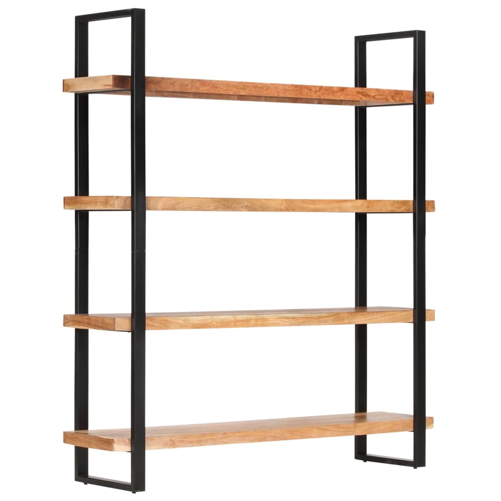 vidaXL 4-Tier Bookcase 63"x15.7"x70.9" Solid Acacia Wood