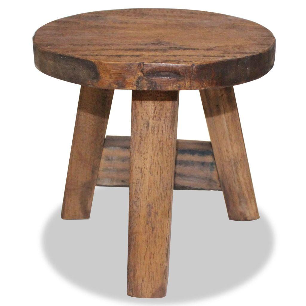 Authentic Reclaimed Wood Handcrafted Stool 7.9" x 9.1"