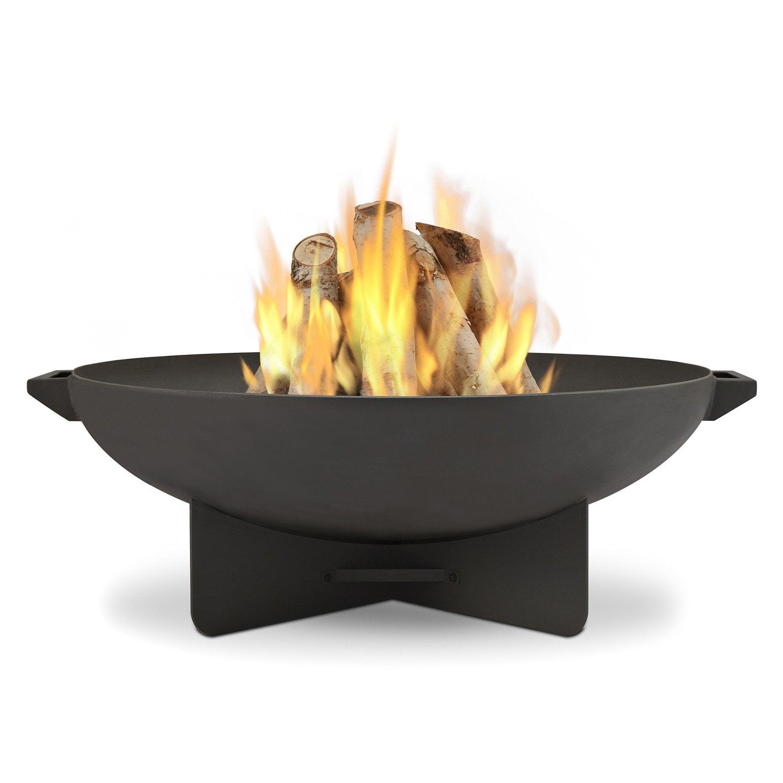 Gray Heavy-Gauge Steel Wood Burning Fire Pit