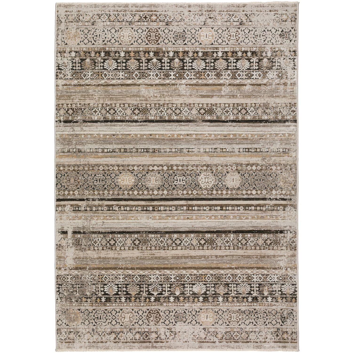 Ivory Elegance 8' x 10' Tufted Wool-Synthetic Blend Rectangular Rug