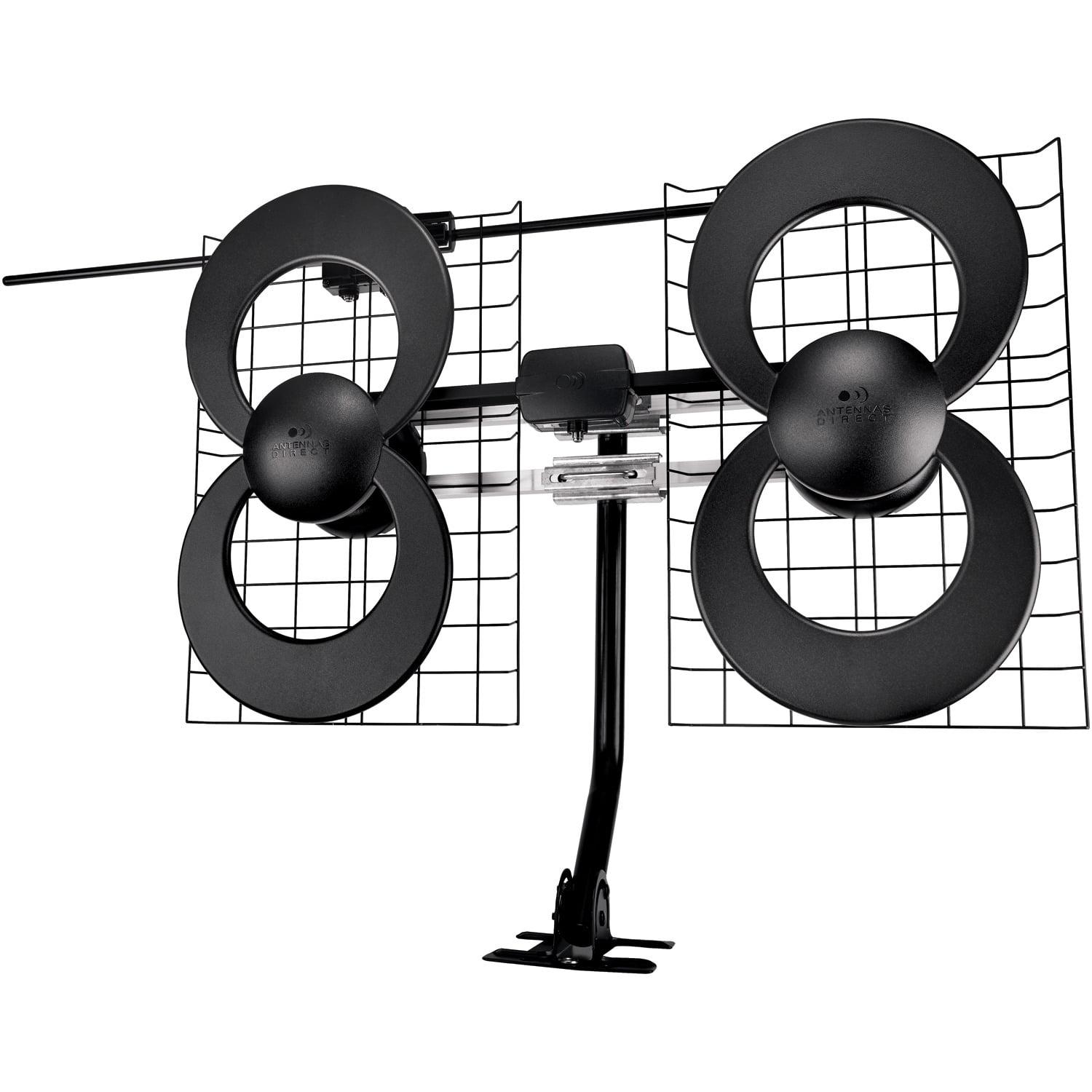 Antennas Direct® ClearStream 4 UHF Indoor Outdoor TV Antenna, Multi-Directional, 70+ Mile Range, 4K 8K UHD, NEXTGEN TV in Black