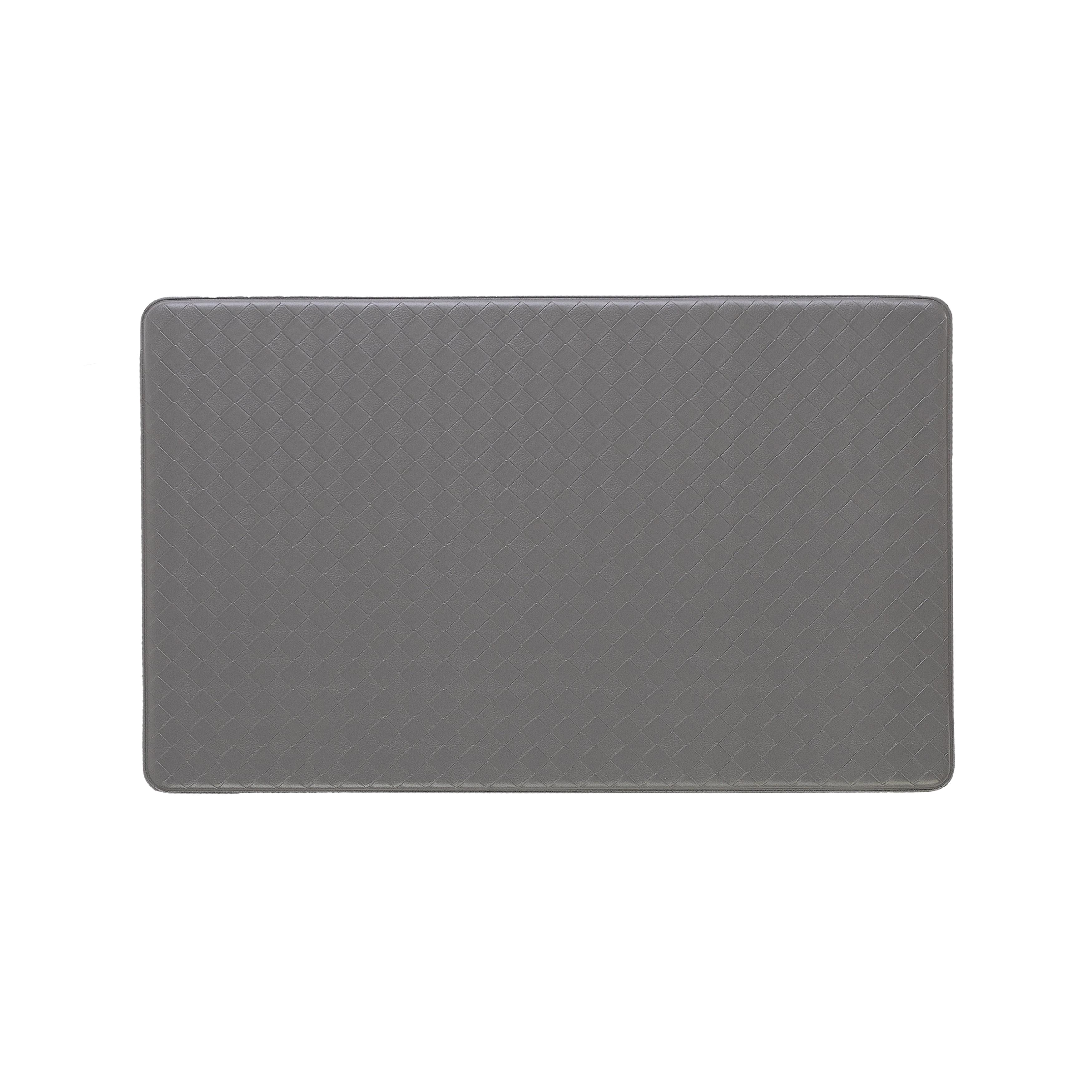 Anti-Fatigue Kitchen Mat, Charcoal, Playa Basketweave by Chef Gear, 17.5 in. x 32 in.