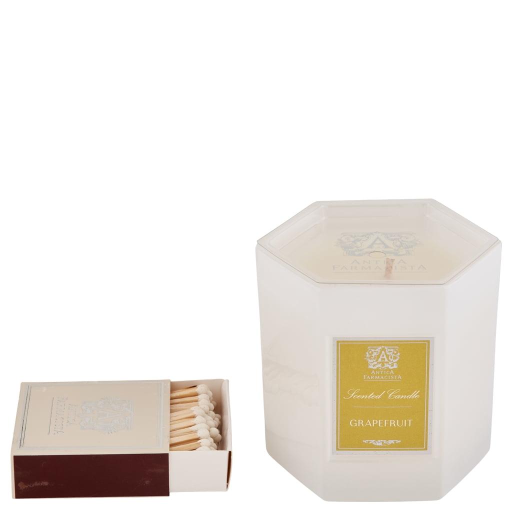 Hexagonal White Soy Scented Grapefruit Candle