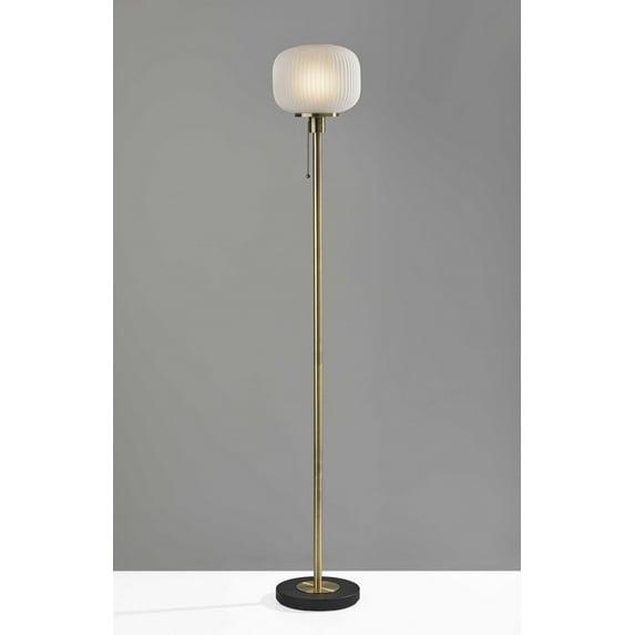 Nausica Ribbed Glass Floor Lamp (58")