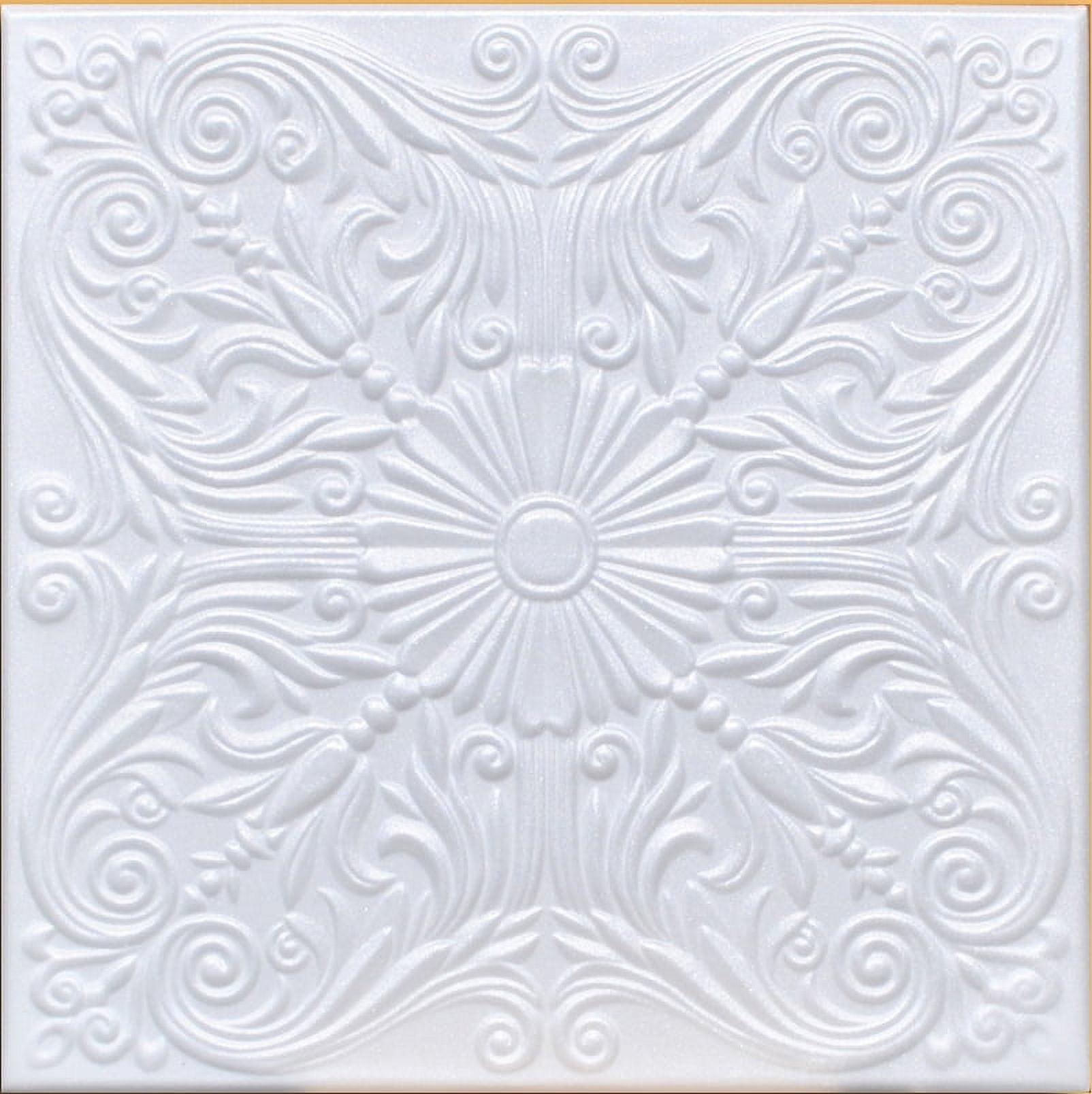 Antique Ceilings White Styrofoam Ceiling Tile Astana (Package of 8 Tiles) - same as Spanish Silver and R139