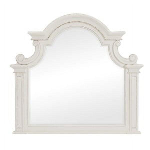 Antique White French Country Wood Mirror Frame