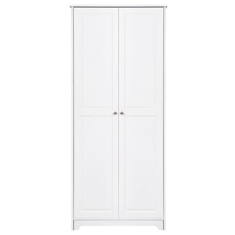 White Double Door Five-Tier Storage Cabinet