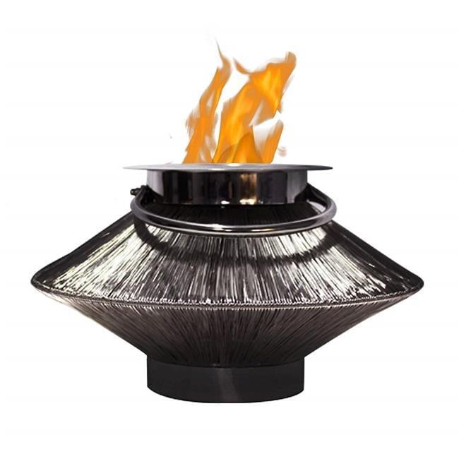 Silver Stainless Steel 2-in-1 Gel Fuel Fireplace Lantern