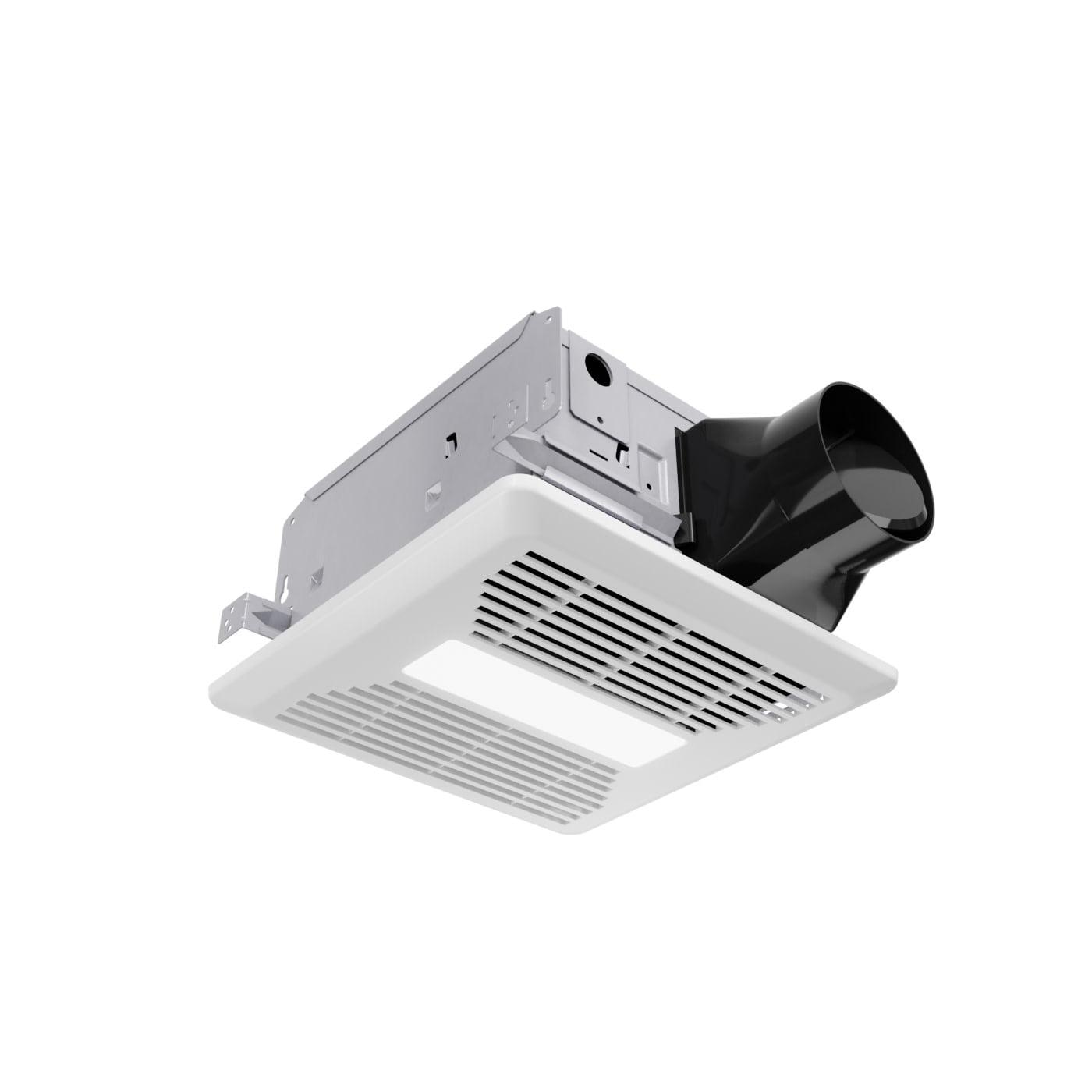 ANZZI 110 CFM 1.3 Sones Super Quiet Square Grill Ceiling Mount Sturdy 26 Watt Bathroom Exhaust Fan With Built-In LED Light Energy Star Rated