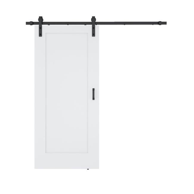 White MDF 36" x 84" Sleek Barn Door