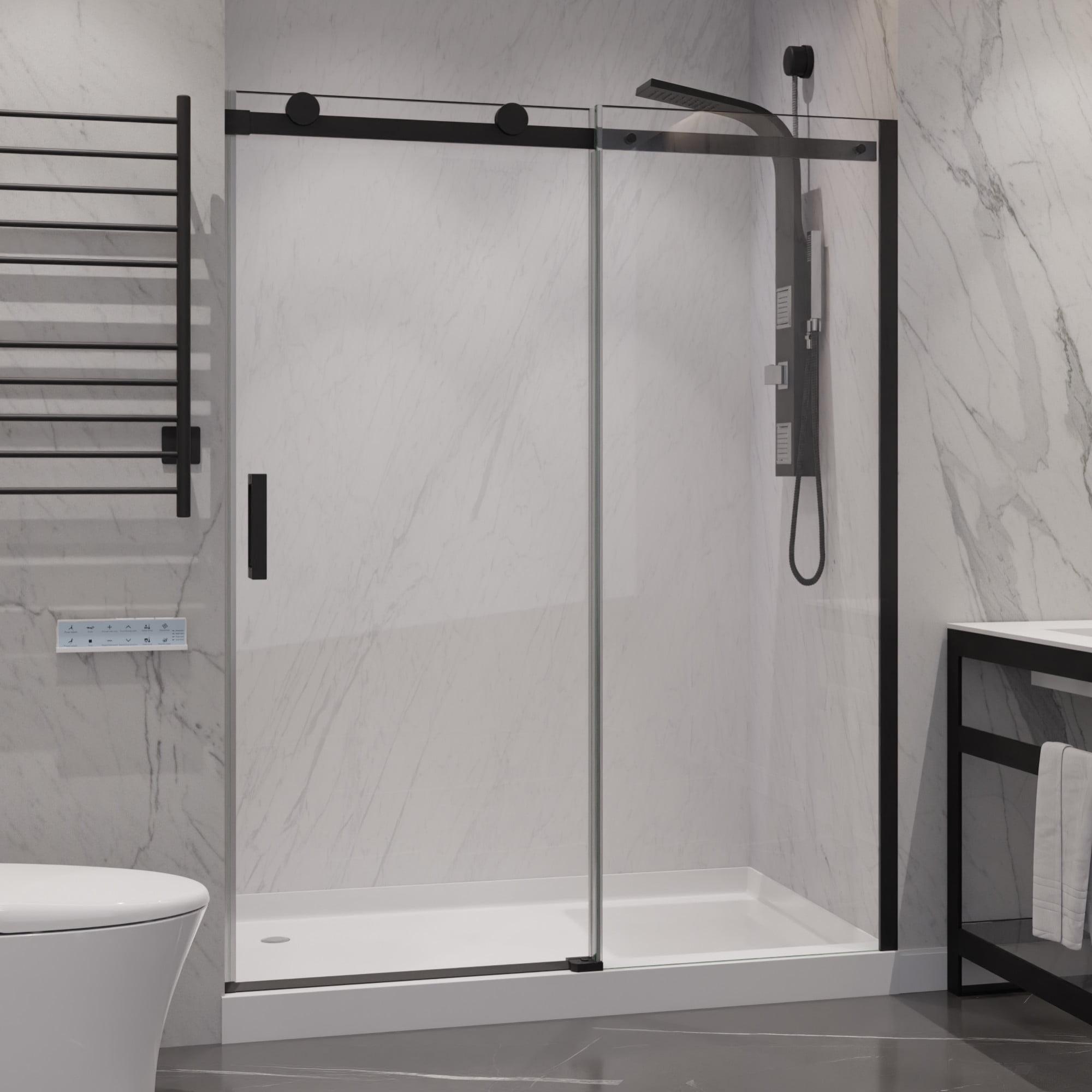 Rhodes 60" W x 76" H Single Sliding Frameless Shower Door