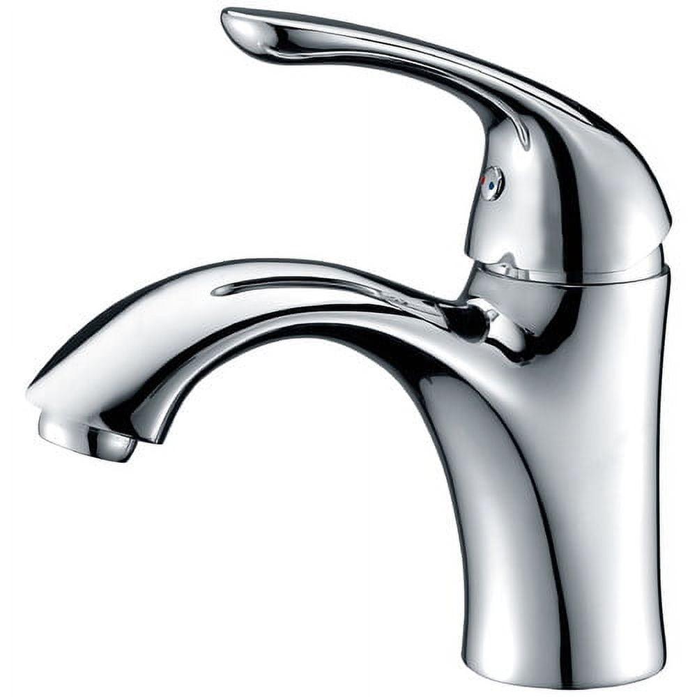 Clavier Polished Chrome Single-Handle Mid-Arc Bathroom Faucet