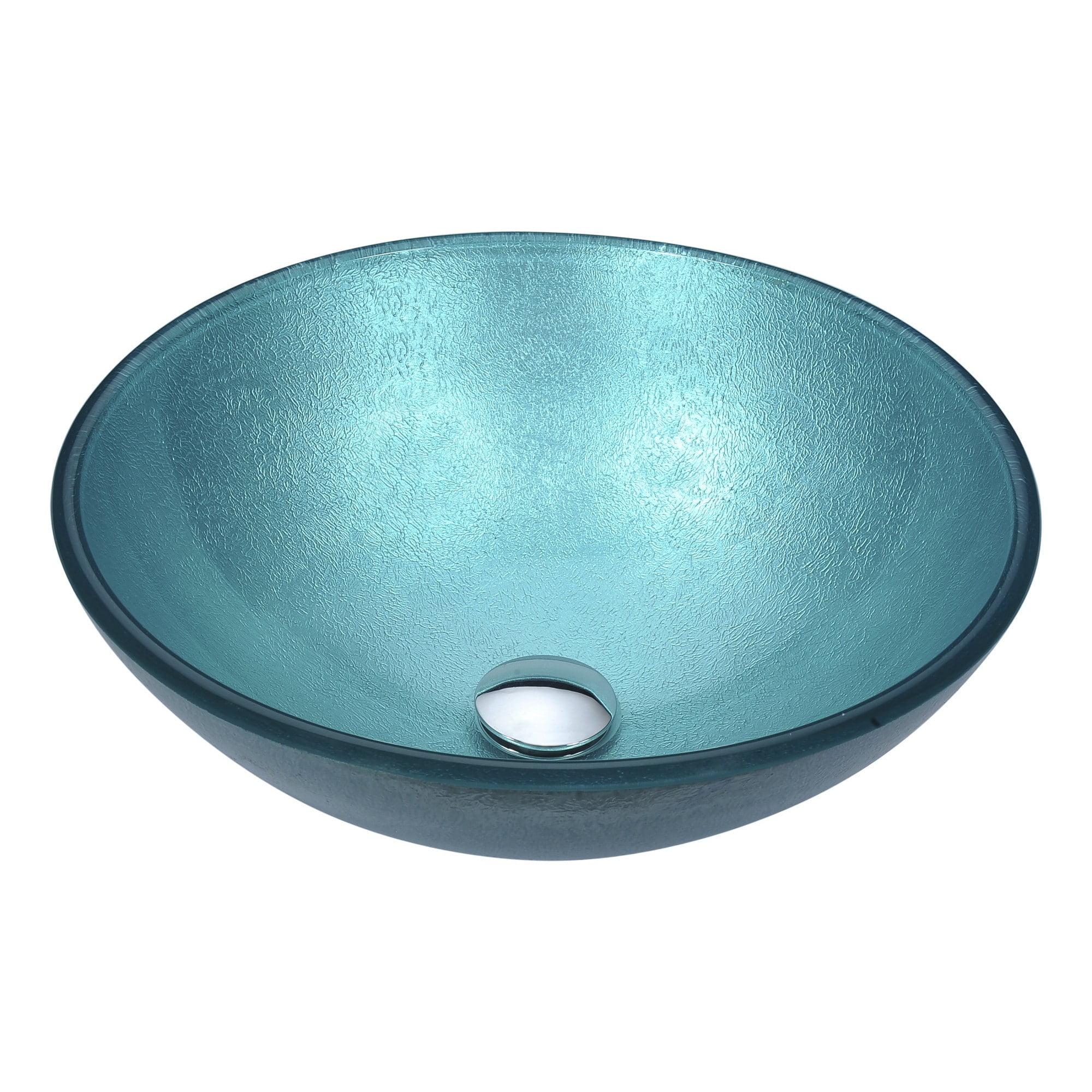 Anzzi  Posh Series Deco-Glass Vessel Sink in Coral Blue