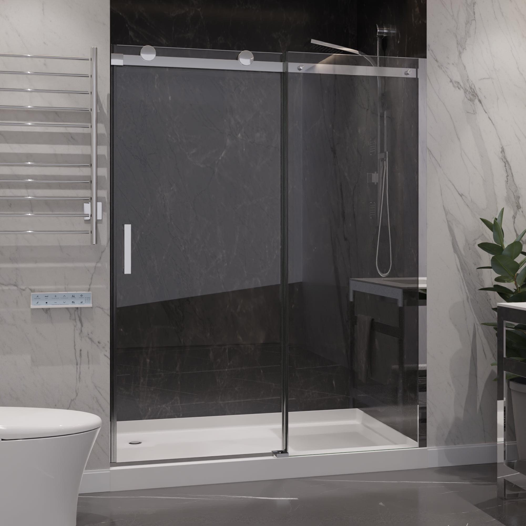 Rhodes Frameless Sliding Shower Door with Polished Chrome Handle