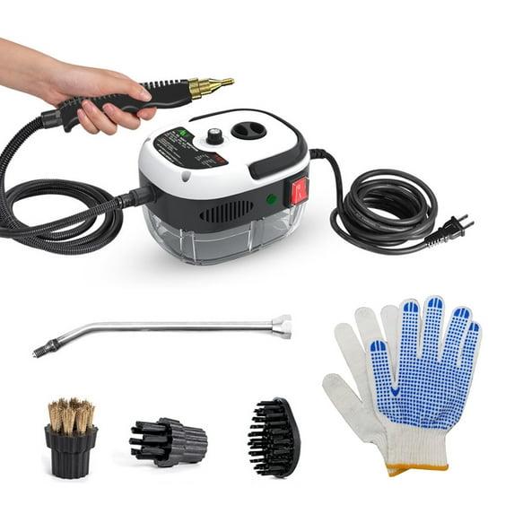 Aoresac 2500W Handheld Steam Cleaner High Temperature Pressurized Steam Cleaning Machine with Brush Heads and Gloves for Kitchen Furniture Bathroom Car White