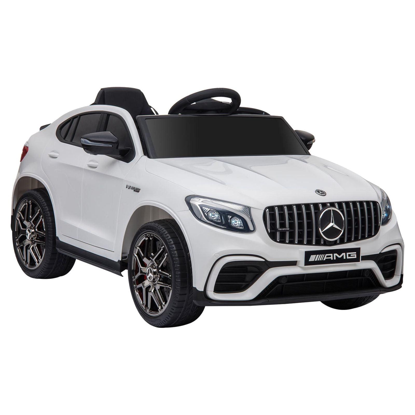 Aosom 12V Ride On Toy Car for Kids with Remote Control, Mercedes Benz AMG GLC63S Coupe, 2 Speed, with Music, Electric Light, White
