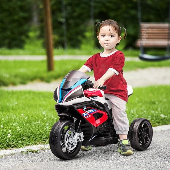 Aosom Licensed BMW HP4 Kids Electric Motorcycle Ride-On Toy 3-Wheels 6V Battery Powered Motorbike with Music for Girls Boy 18 - 60 Months, Red
