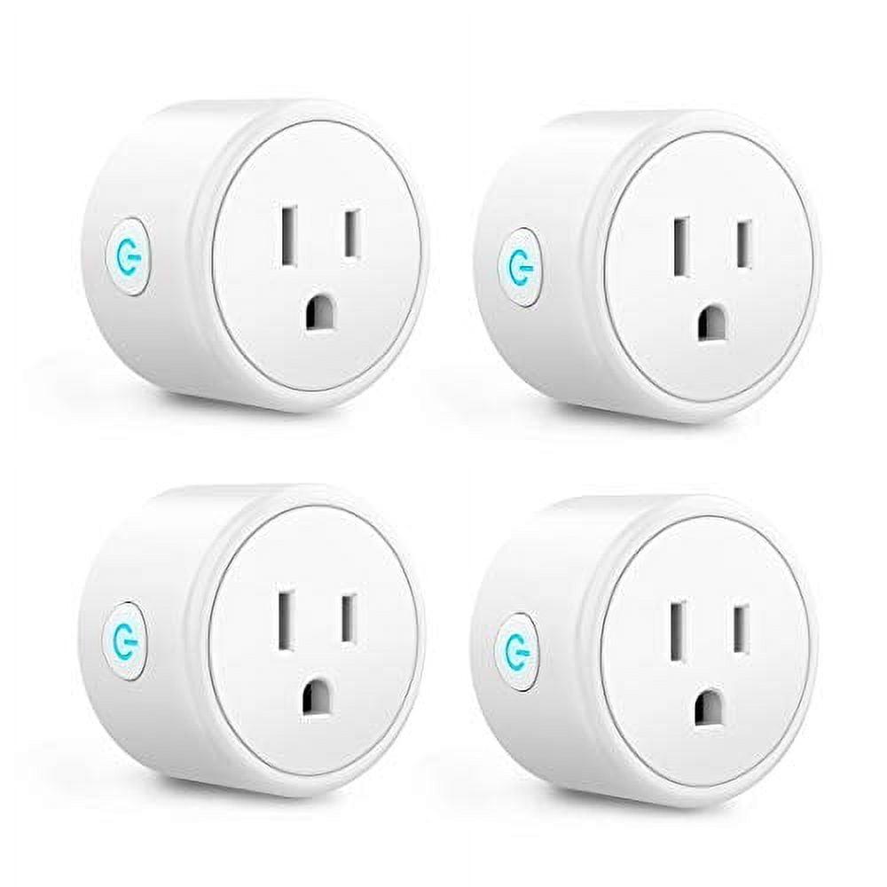 Aoycocr Mini White Bluetooth WiFi Smart Plug 4-Pack