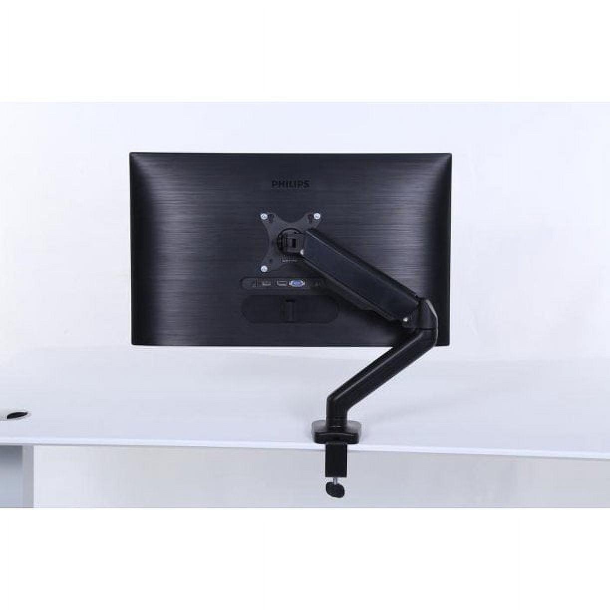 Adjustable Black Single Arm Monitor Desk Mount for 32" Screens