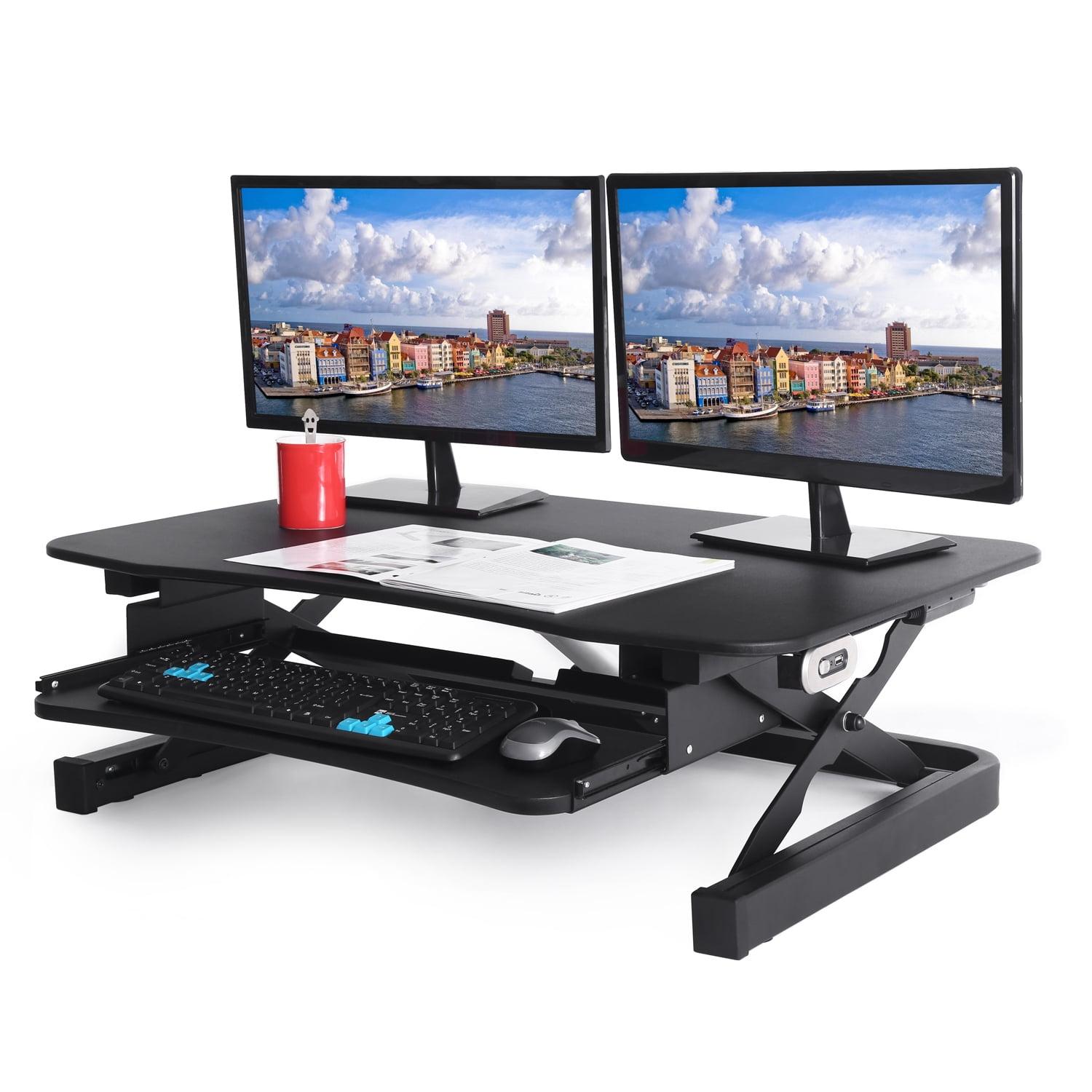 Adjustable Metal Base Standing Desk Converter