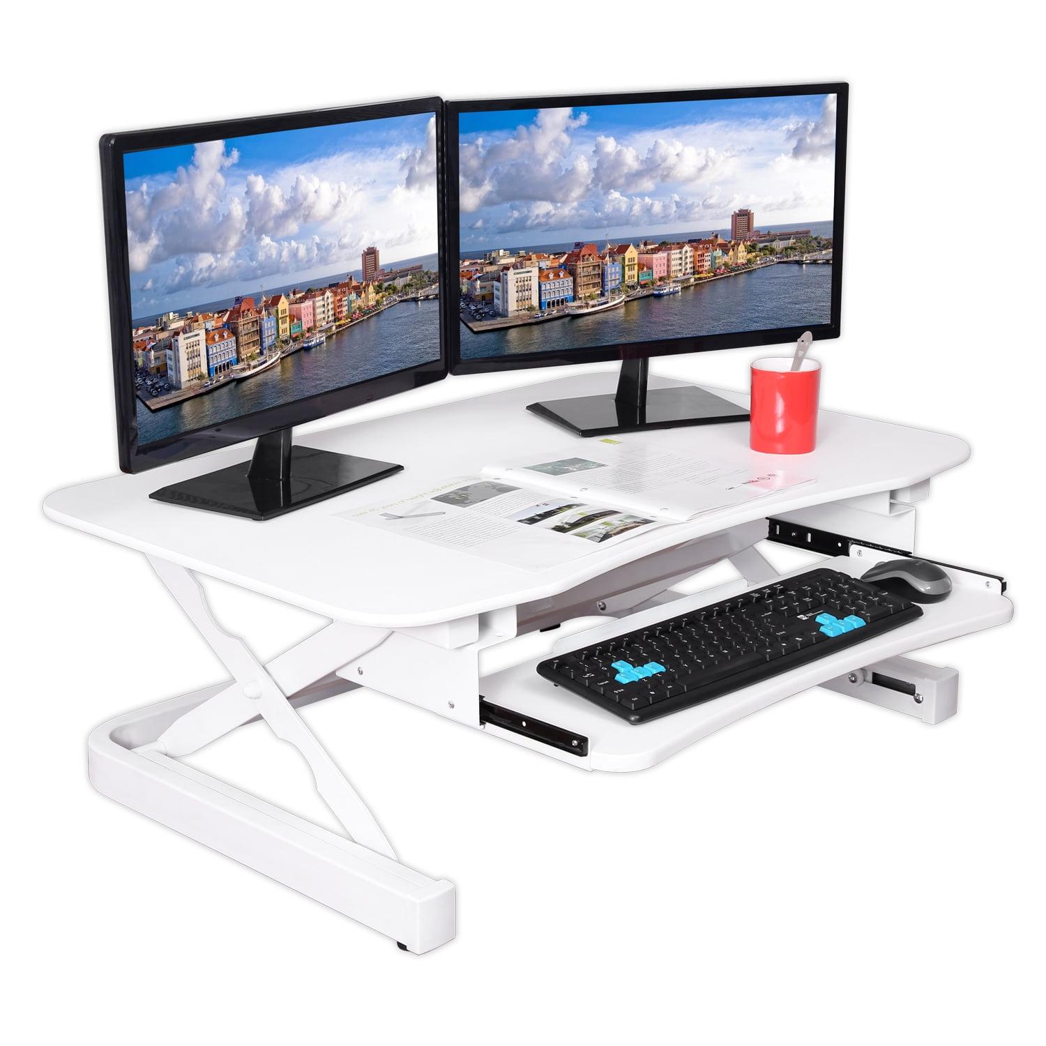 Adjustable Metal Base Standing Desk Converter