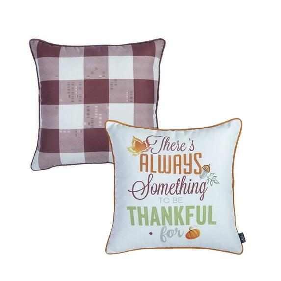 HomeRoots Gingham Pillow Cover (Set of 4)