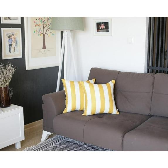 Apolena Mike&Co Geometric Stripes Throw Pillow Cover 18''x18'' (2 pcs in set) Yellow