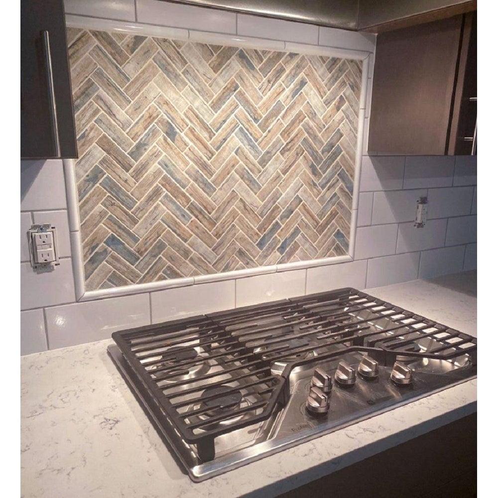 1.2" x 3.9" Glass Mosaic Wall & Floor Tile