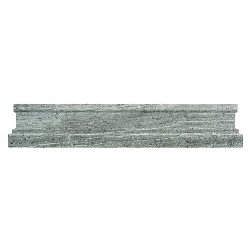 Apollo 12" Gray Polished Marble Chair Rail Tile Trim