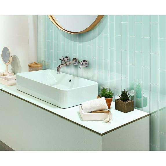 Apollo Tile 3" X 12" Glass Brick Look Subway Wall Tile