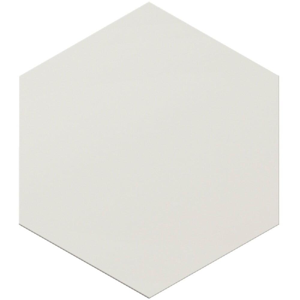 Large White Hexagonal Matte Porcelain Wall and Floor Tile