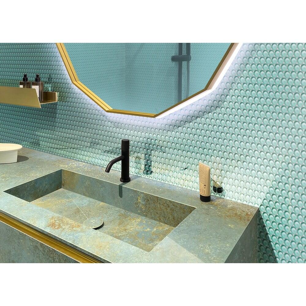 Penny 1 " X 1 " Straight Edge Glass Mosaic Sheet Wall & Floor Tile