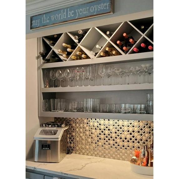 11" x 11" Glass Grid Mosaic Wall Tile