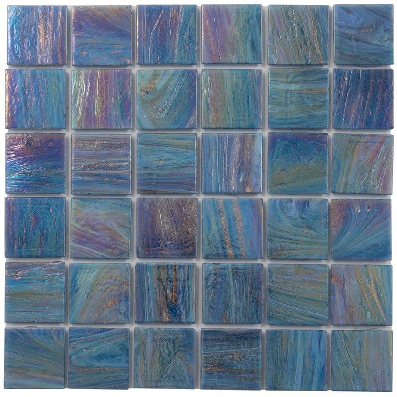 Celestial 12 in. x 12 in. Glossy Glass Mosaic Wall and Floor Tile