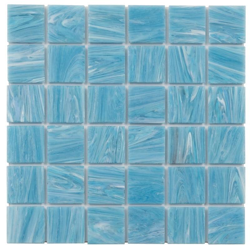 Celestial 12 in. x 12 in. Glossy Linen Beige Glass Mosaic Wall and Floor Tile (20 sq. ft./case) (20-pack)