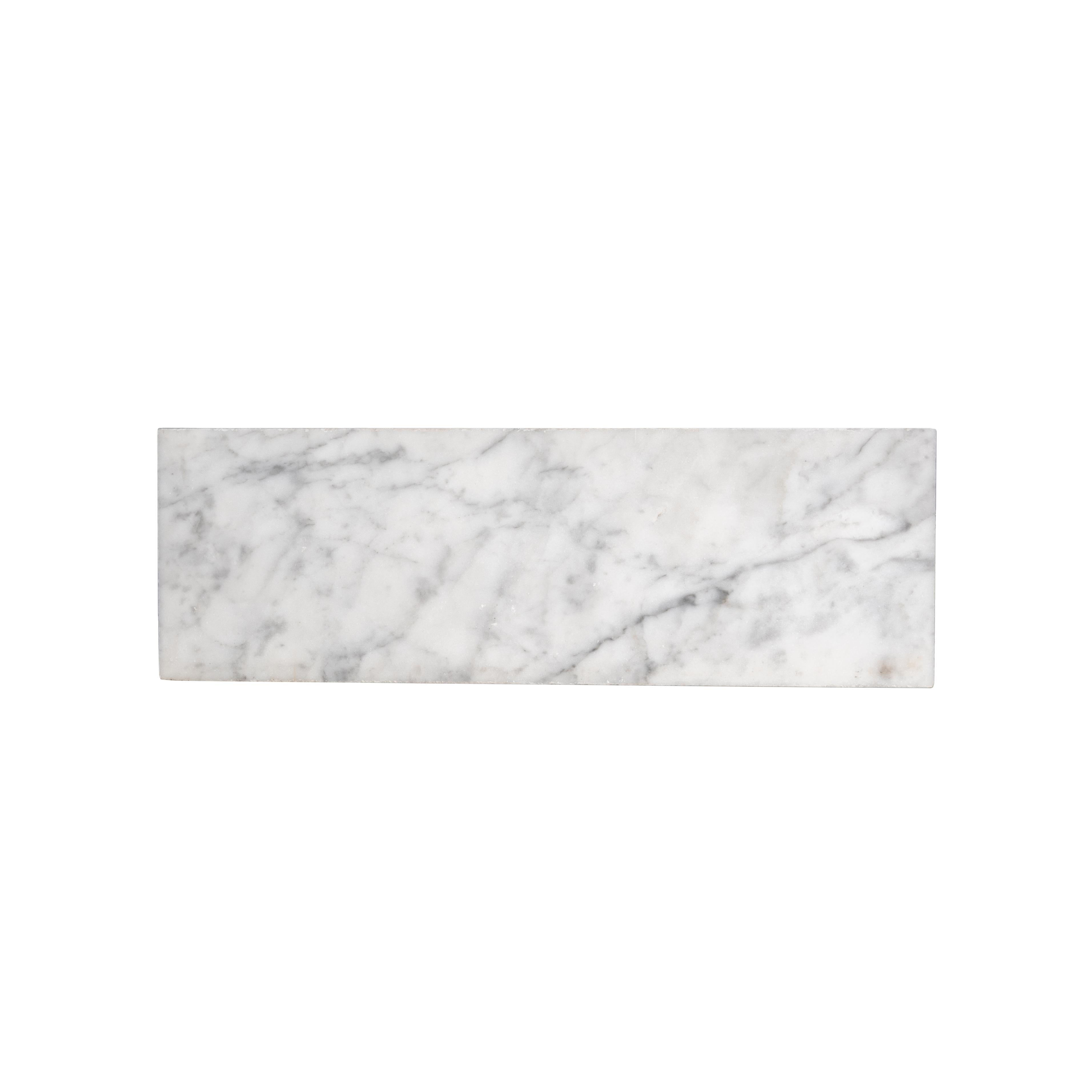 Apollo Gray and White 4x12 Honed Marble Subway Tile