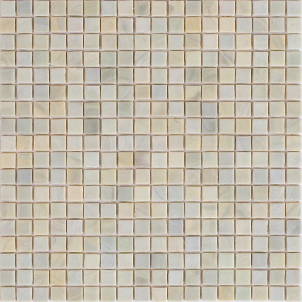 Skosh 11.6" x 11.6" Iridescent Beige Glass Mosaic Tile