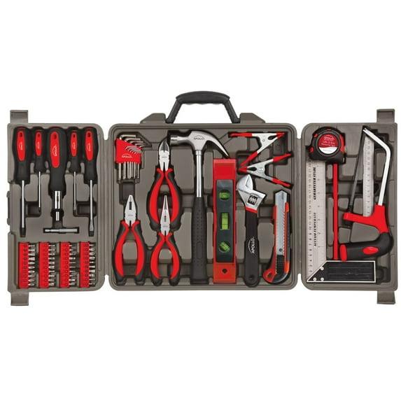 Apollo Tools 71pc DT0204 Household Tool Kit Red: Comfort-Grip, Steel & Rubber, Easy Storage, Lifetime Warranty